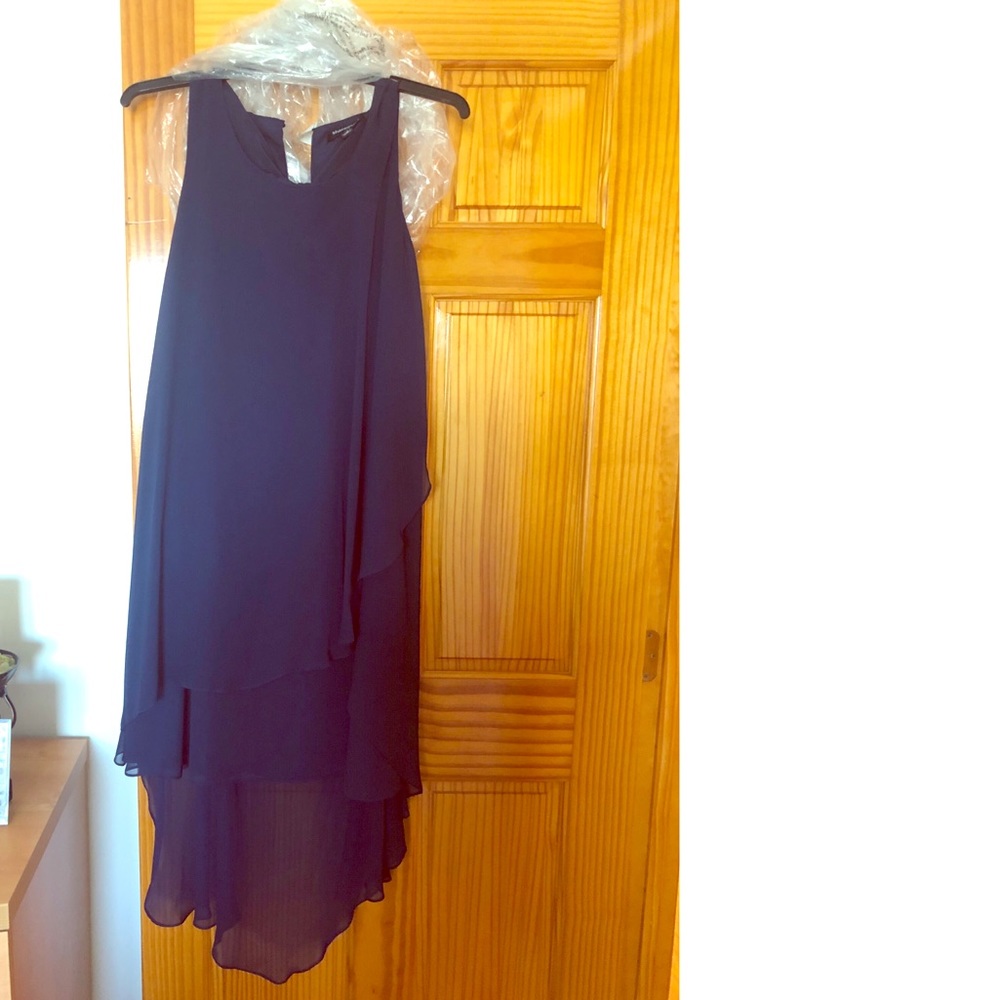 NWT Sharagano Navy Hi-Low Dress size 16